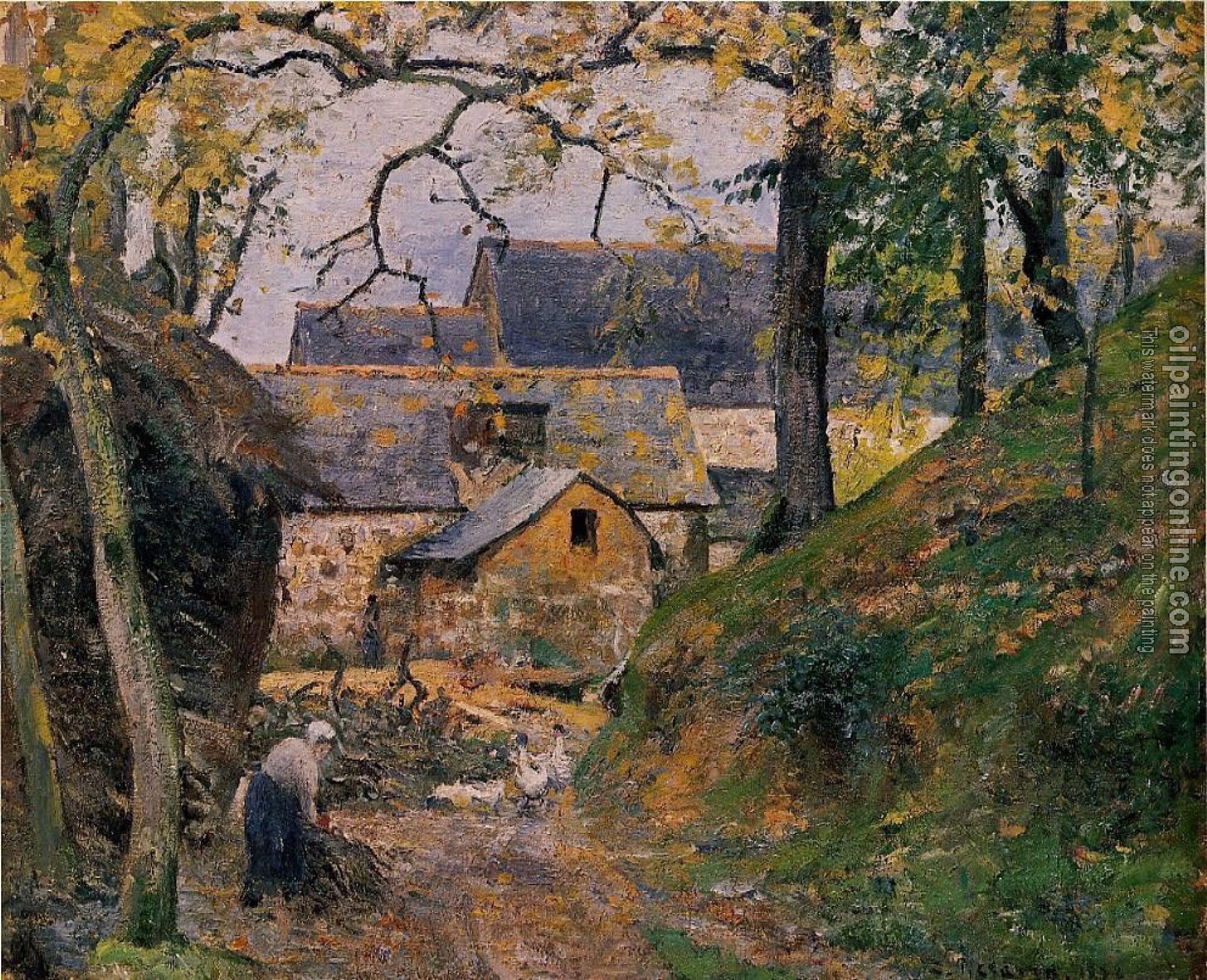 Pissarro, Camille - Farm at Montfoucault
